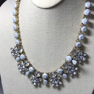 Gray and blue crystal necklace